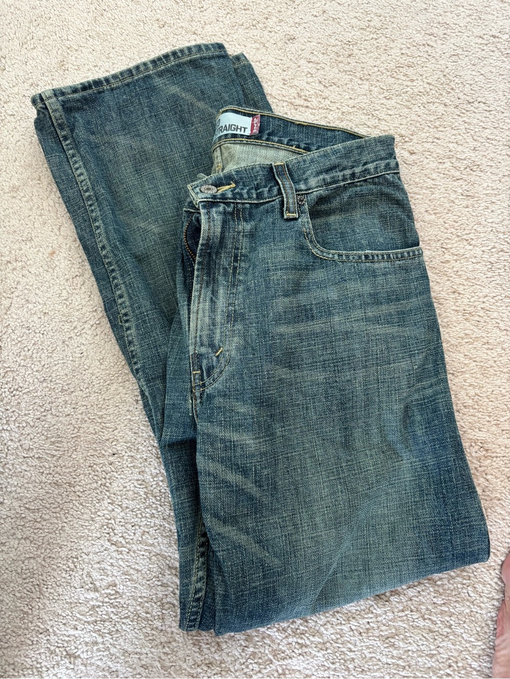 Levi's Straight Men's Jeans - Washed Blue